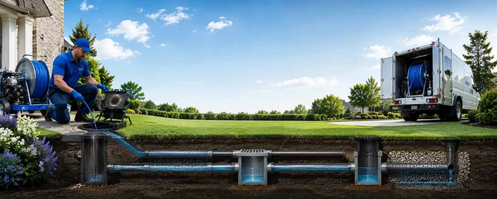 Outdoor drain cleaning information for Stony Brook, NY